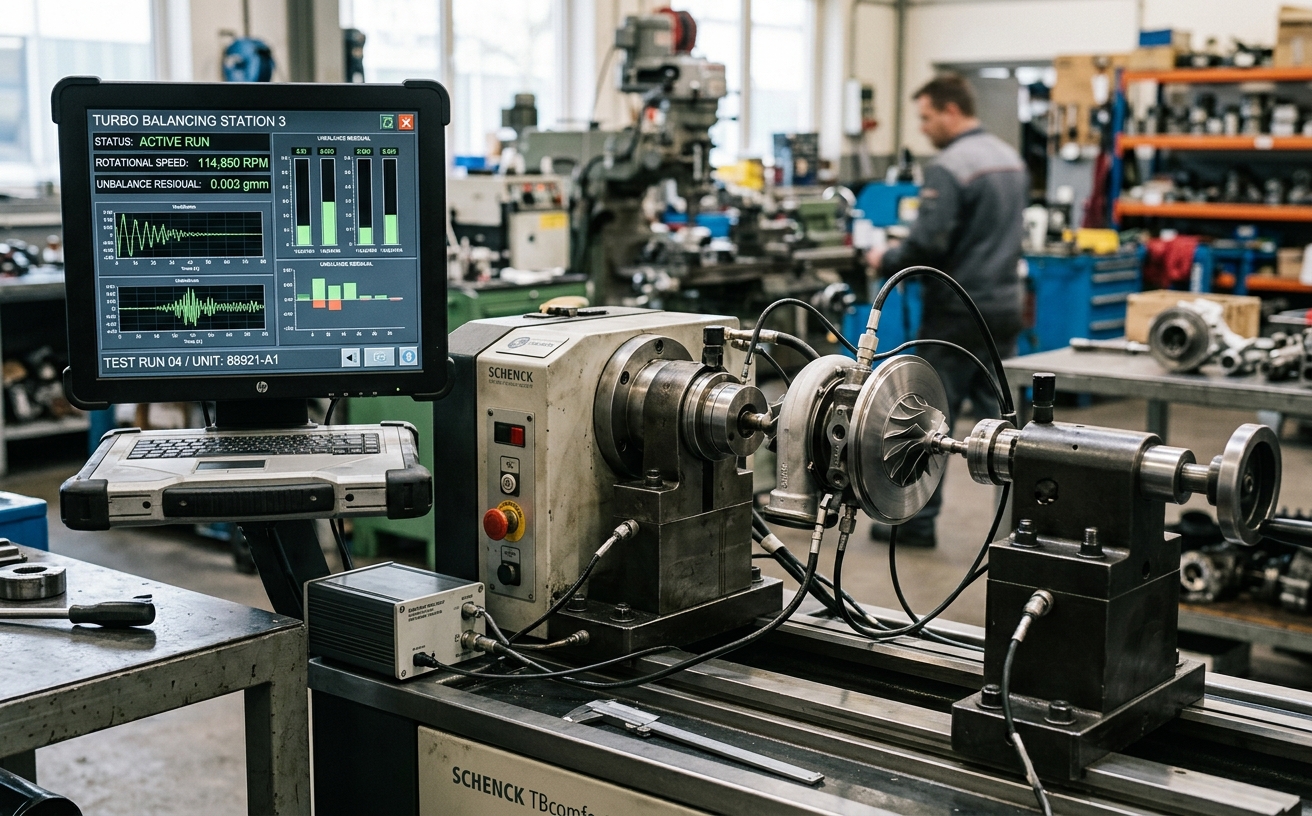Precision turbo balancing machine